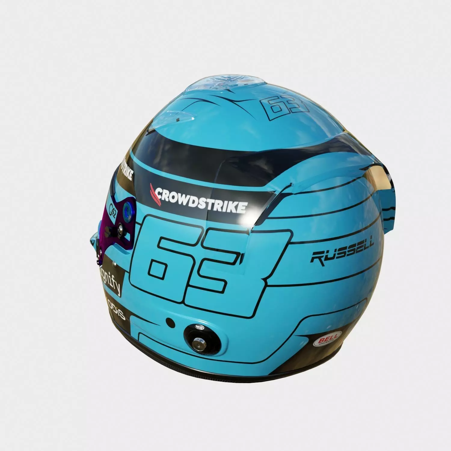 F1 George Russel Helmet 2025 3D model_10