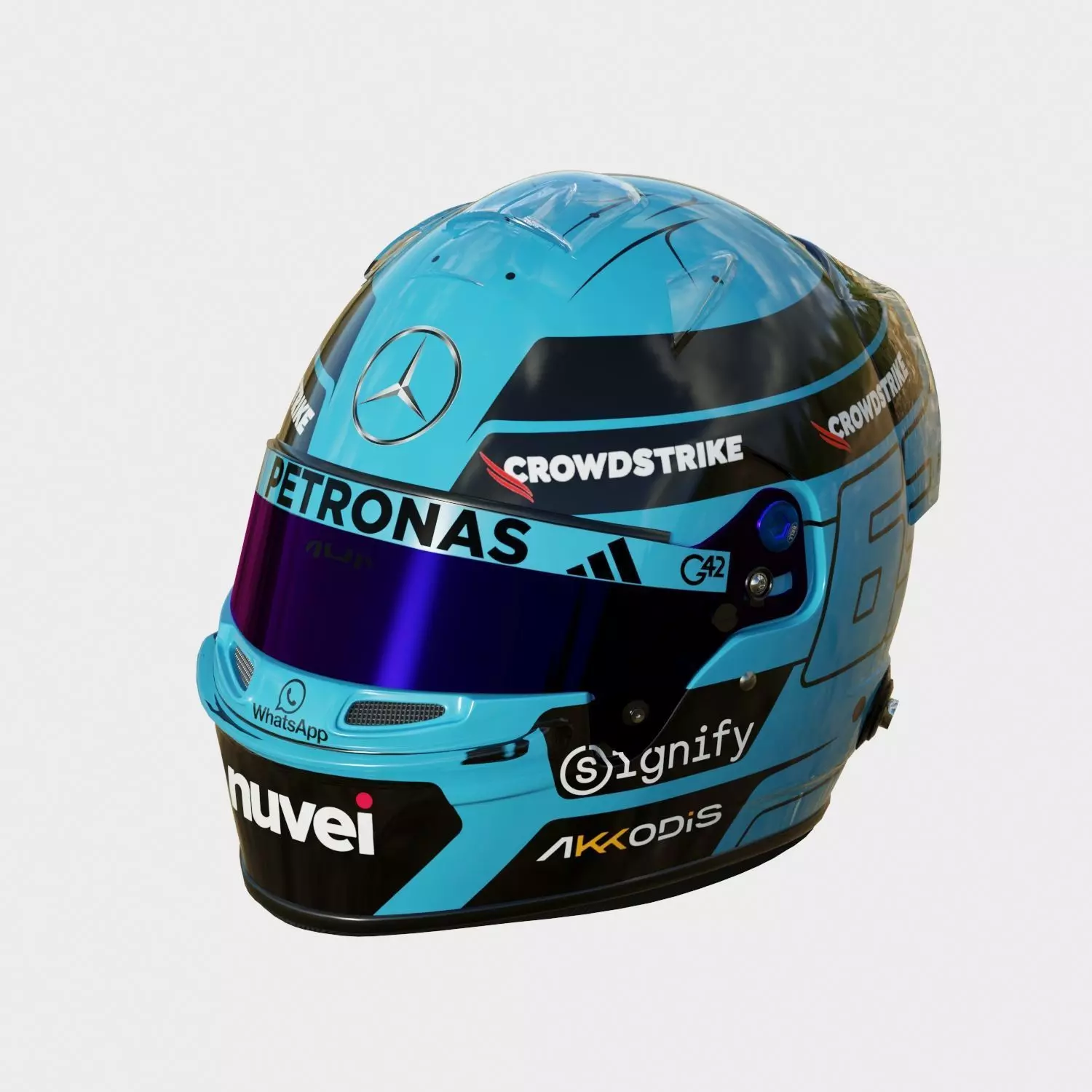 F1 George Russel Helmet 2025 3D model_9