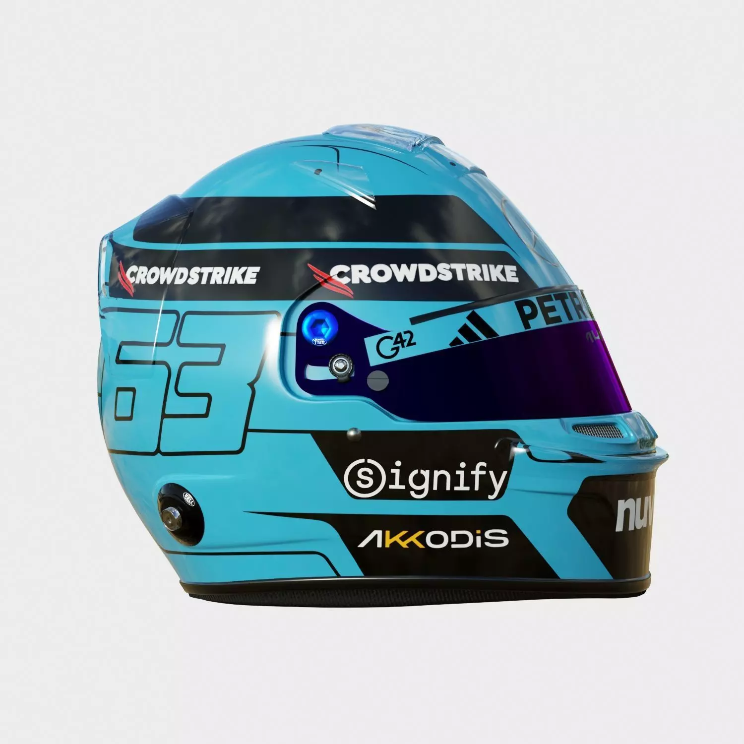 F1 George Russel Helmet 2025 3D model_6