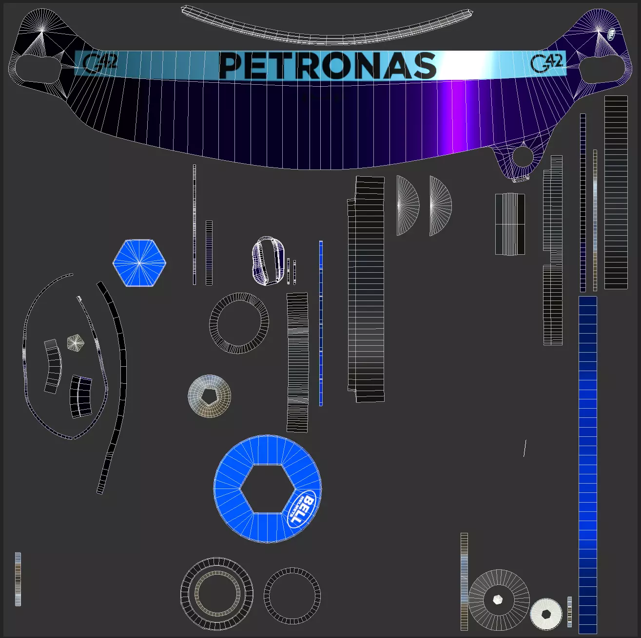 F1 George Russel Helmet 2025 3D model_16