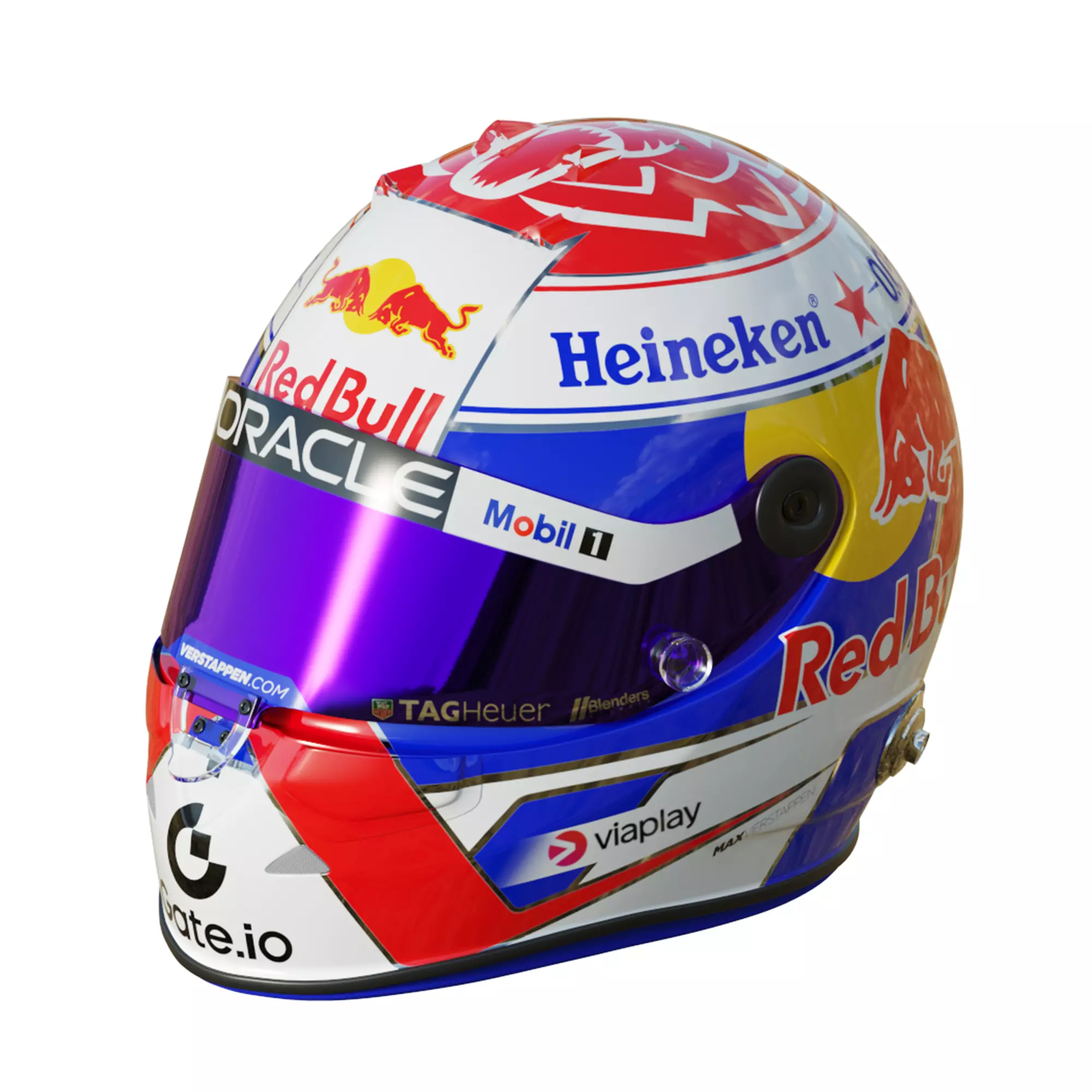 F1 Max Verstappen Helmet 2025 3D model_9