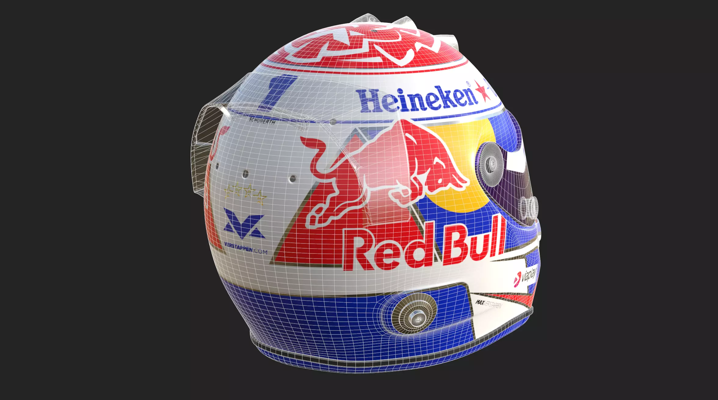 F1 Max Verstappen Helmet 2025 3D model_15