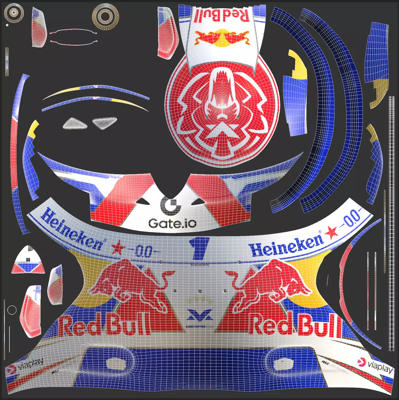 F1 Max Verstappen Helmet 2025 3D model_16
