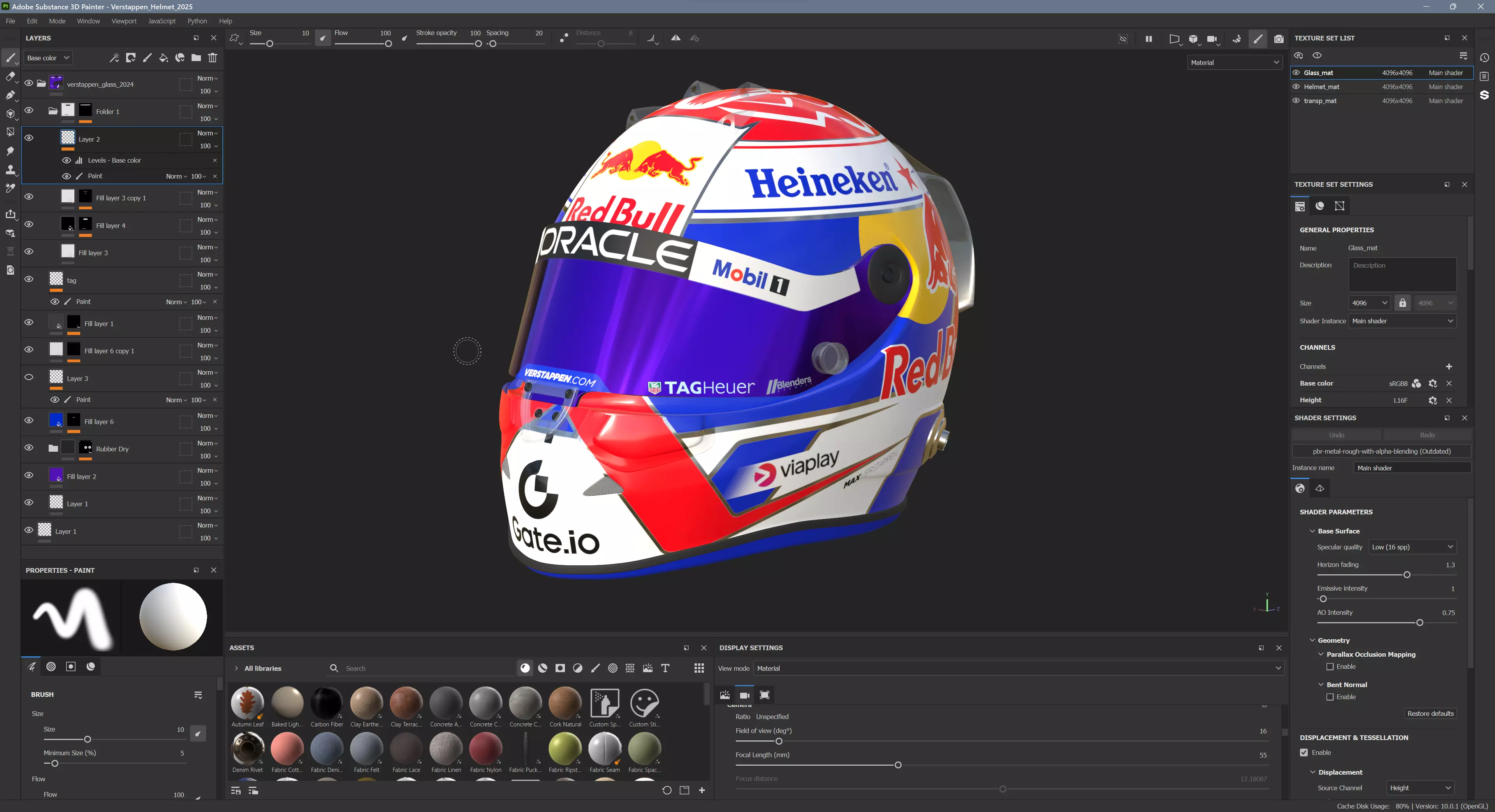 F1 Max Verstappen Helmet 2025 3D model_13