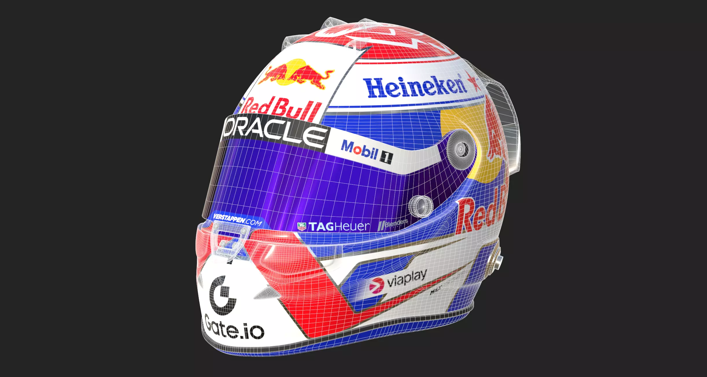 F1 Max Verstappen Helmet 2025 3D model_14