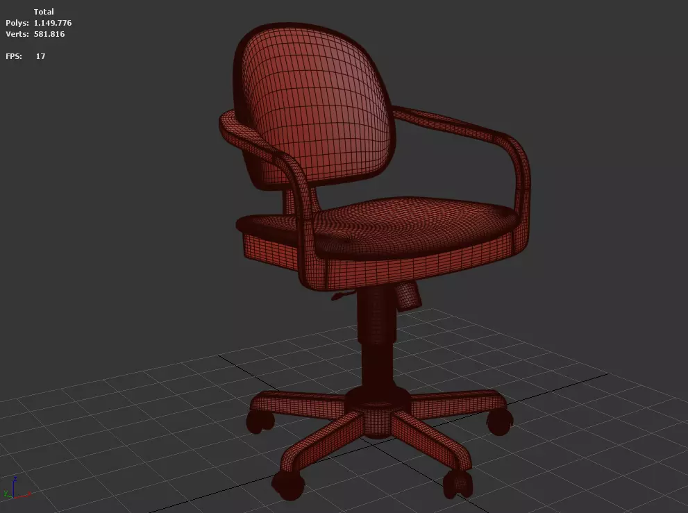 Omar Office Swivel Chair by Rejane de Carvalho - 3D Model 3D model_2