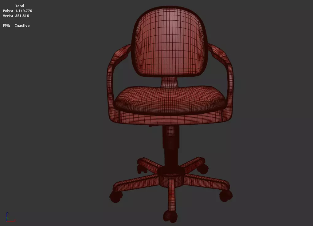 Omar Office Swivel Chair by Rejane de Carvalho - 3D Model 3D model_3