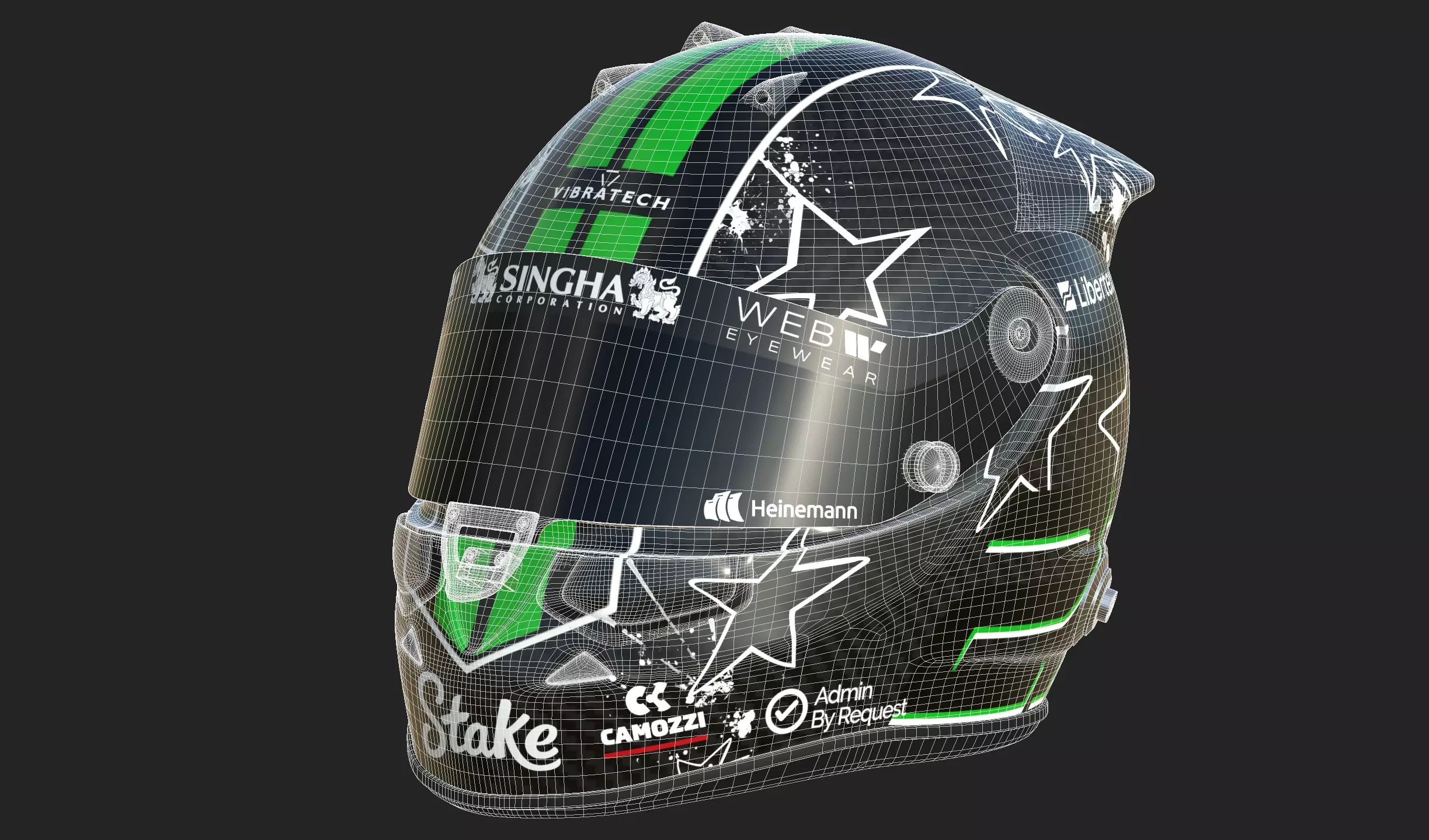 F1 Nico Hulkenberg Helmet 2025 3D model_14