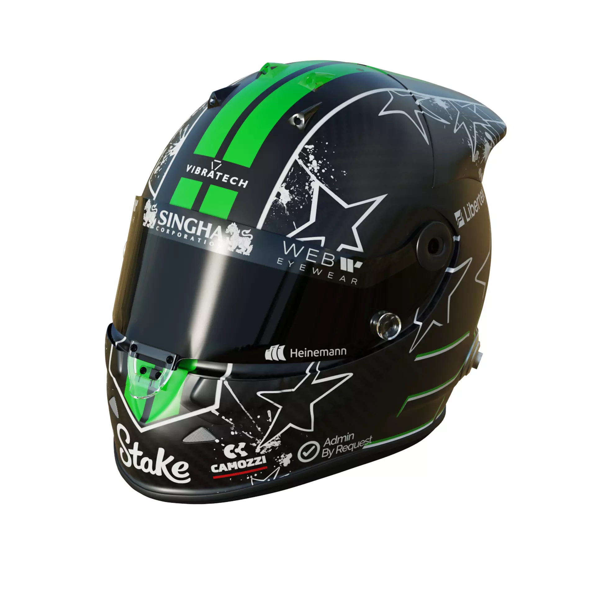 F1 Nico Hulkenberg Helmet 2025 3D model_9