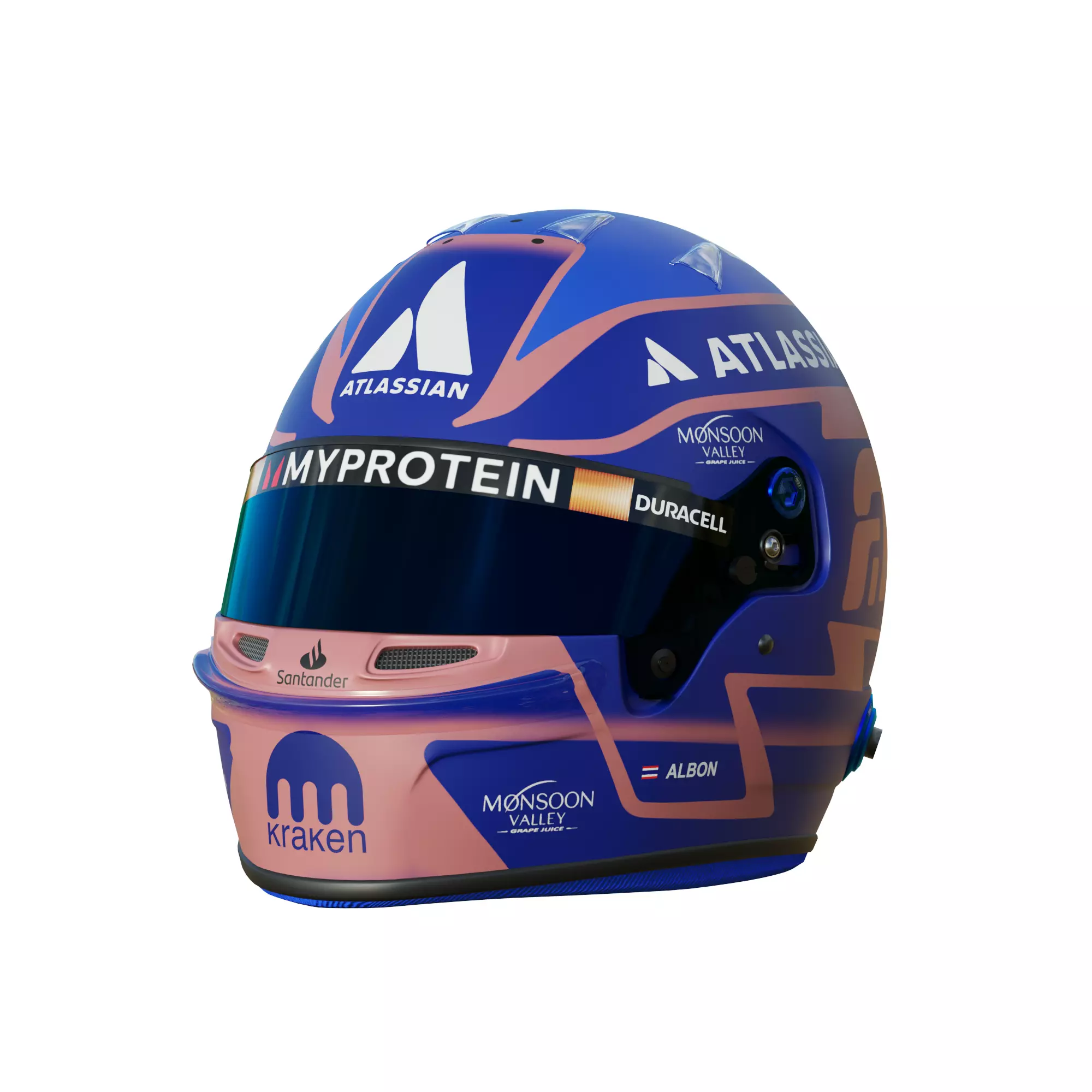 F1 Alex Albon Helmet 2025 3D model_1