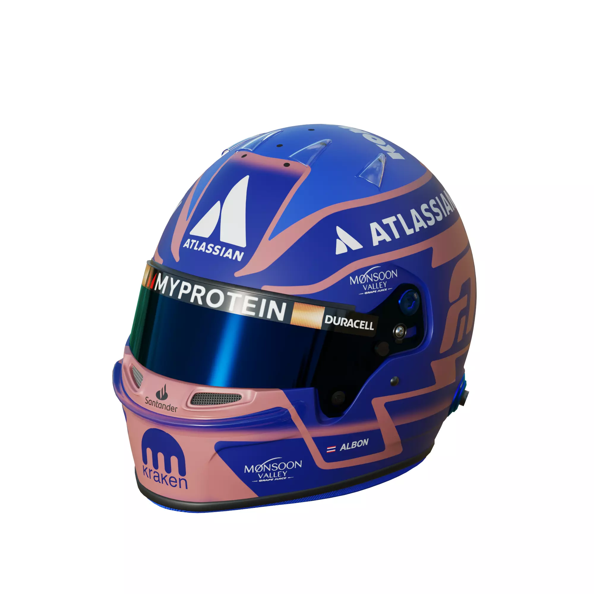 F1 Alex Albon Helmet 2025 3D model_9