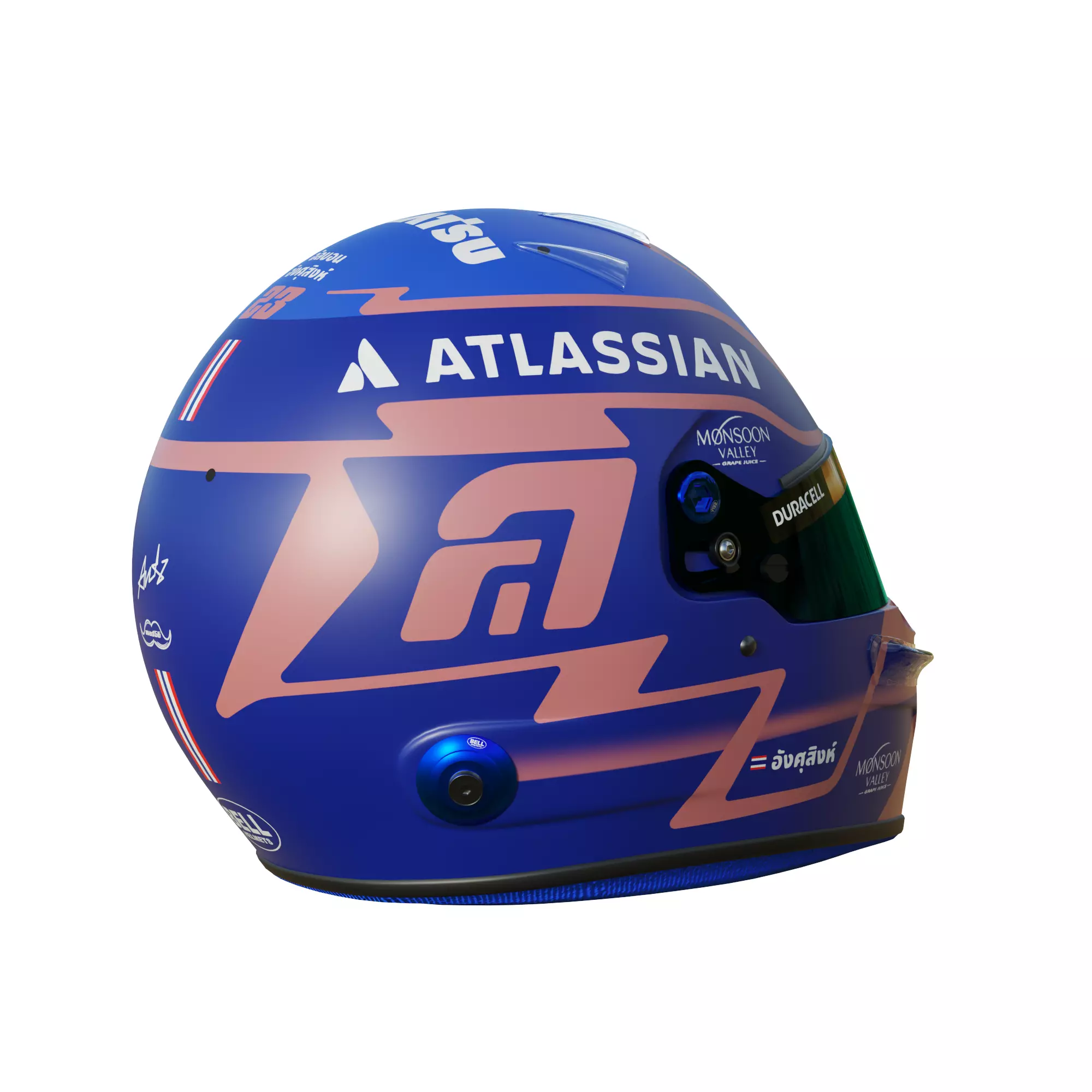 F1 Alex Albon Helmet 2025 3D model_5