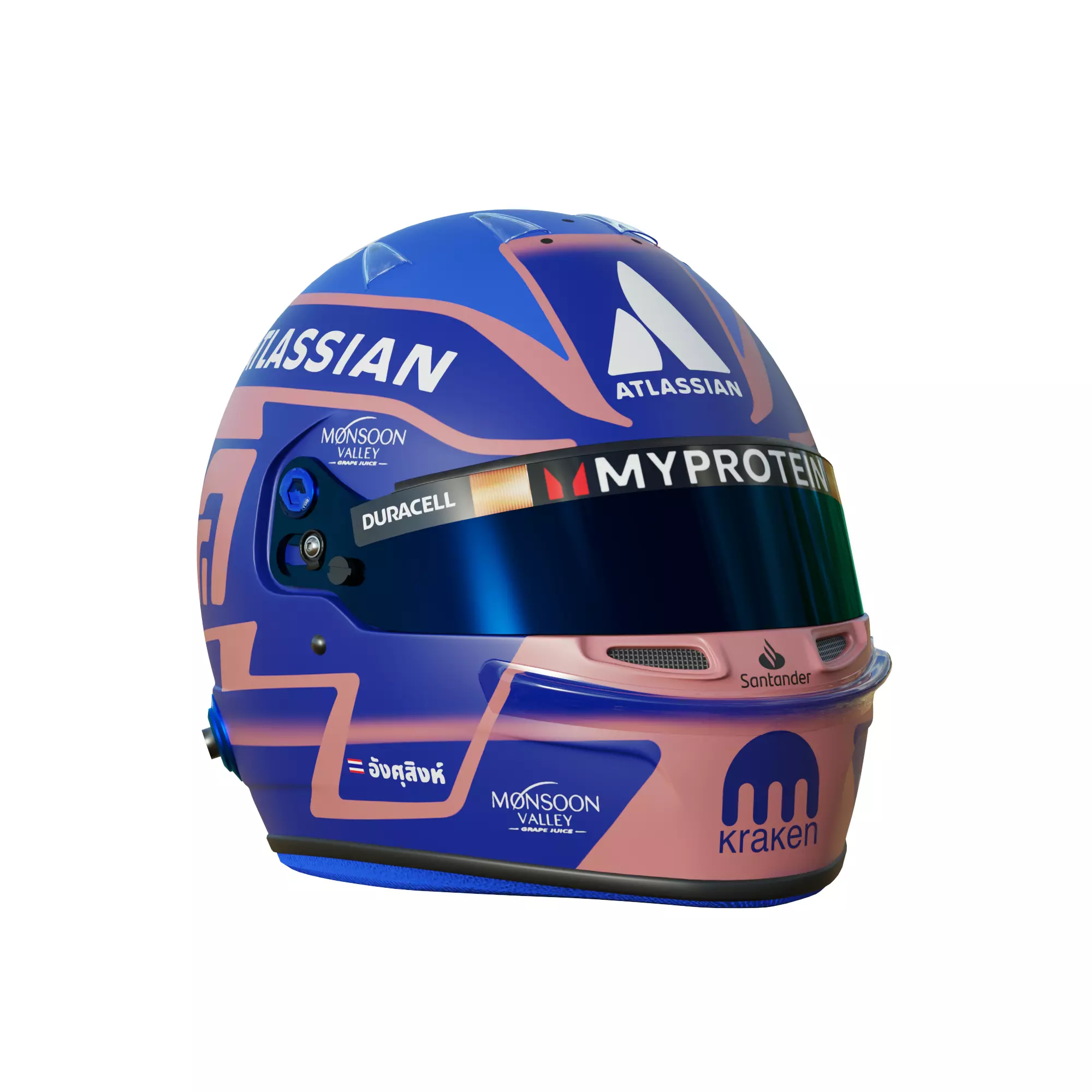 F1 Alex Albon Helmet 2025 3D model_7