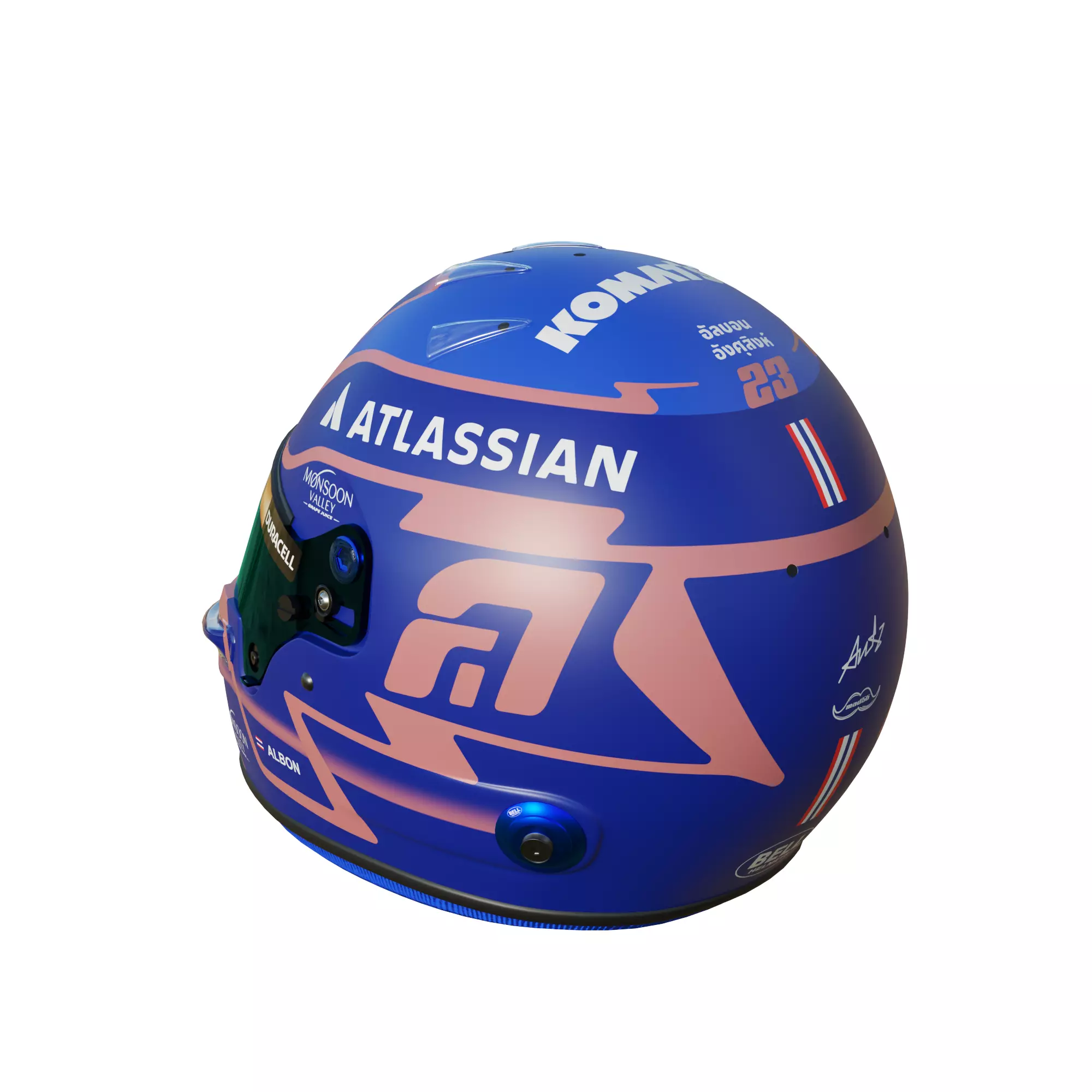 F1 Alex Albon Helmet 2025 3D model_10