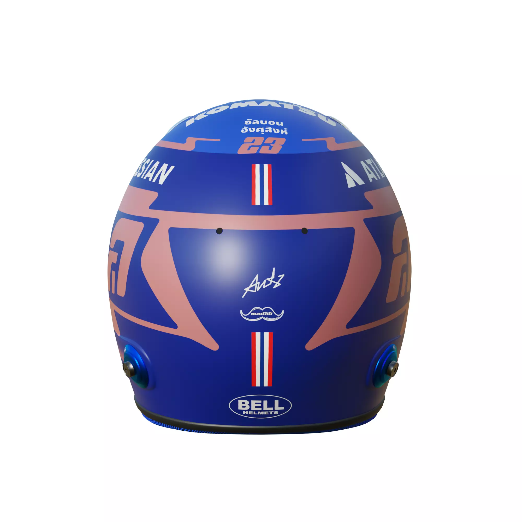 F1 Alex Albon Helmet 2025 3D model_4