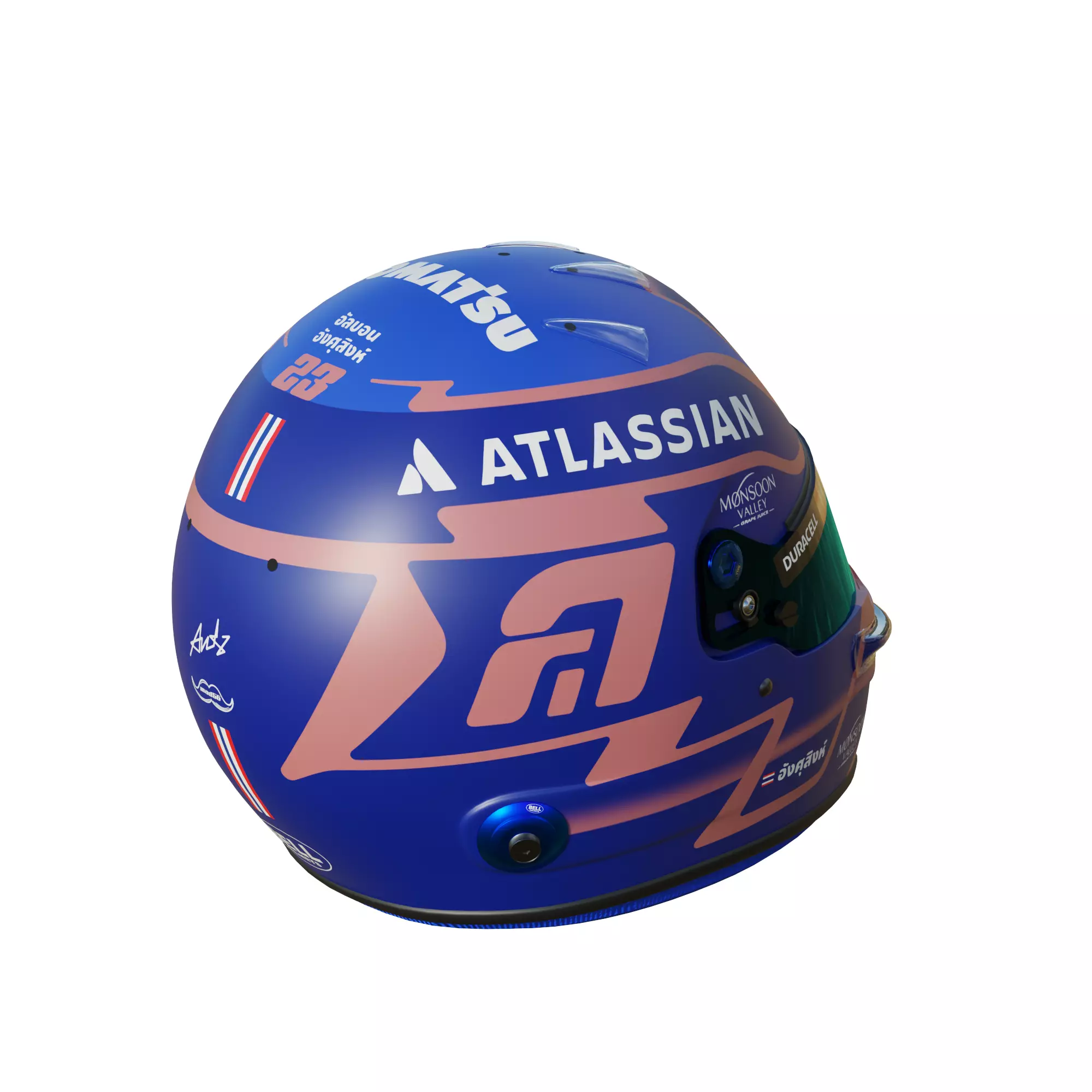 F1 Alex Albon Helmet 2025 3D model_11