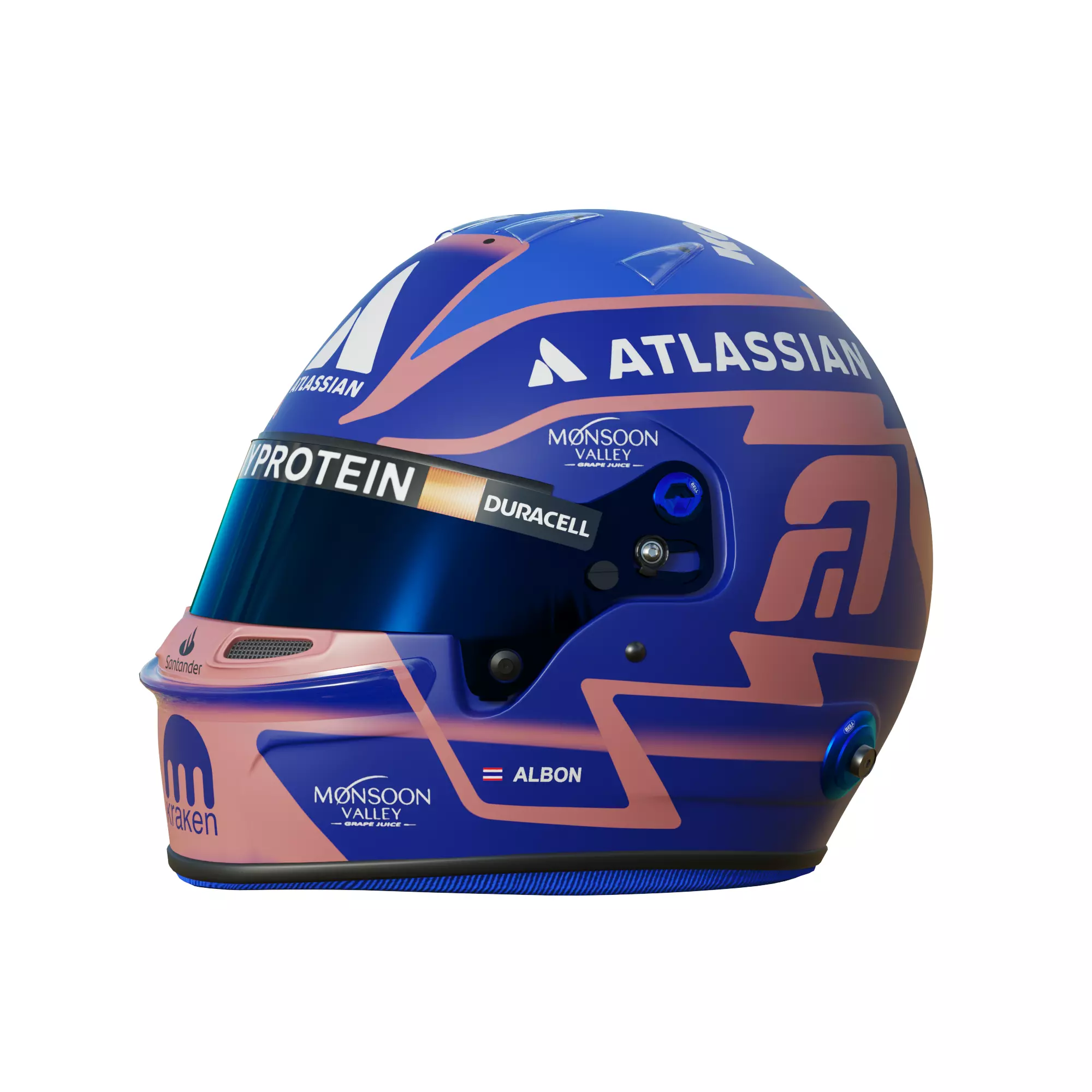F1 Alex Albon Helmet 2025 3D model_2