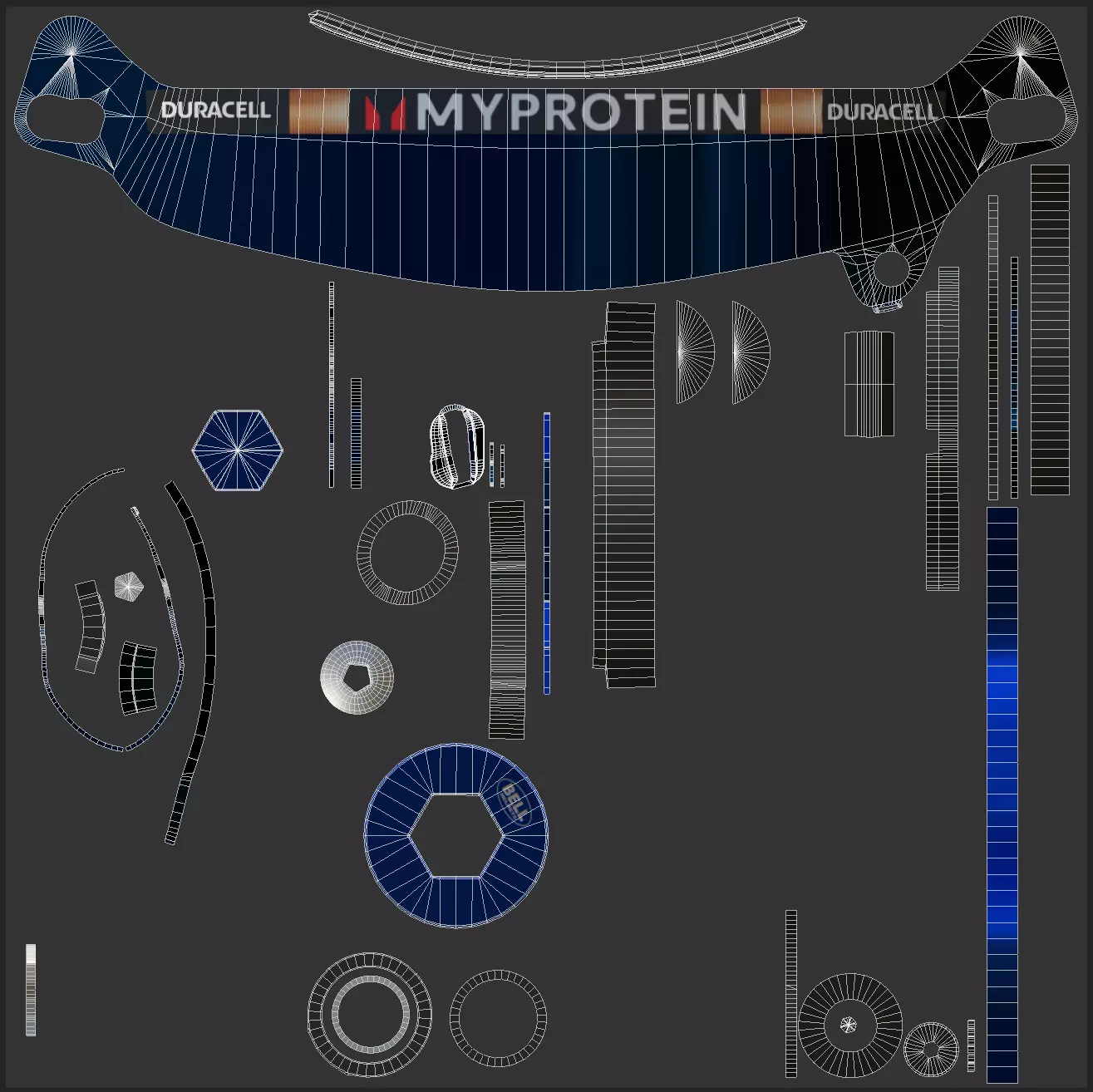 F1 Alex Albon Helmet 2025 3D model_17