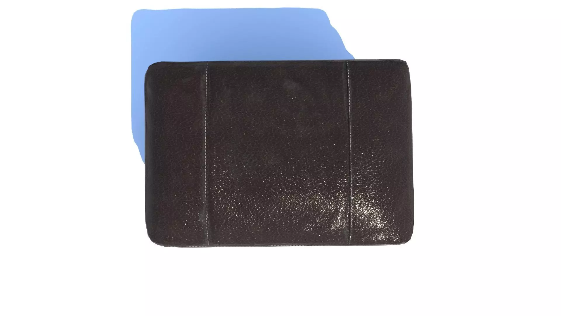 Leather Ottoman Pouf - 3D model Low-poly 3D model_1