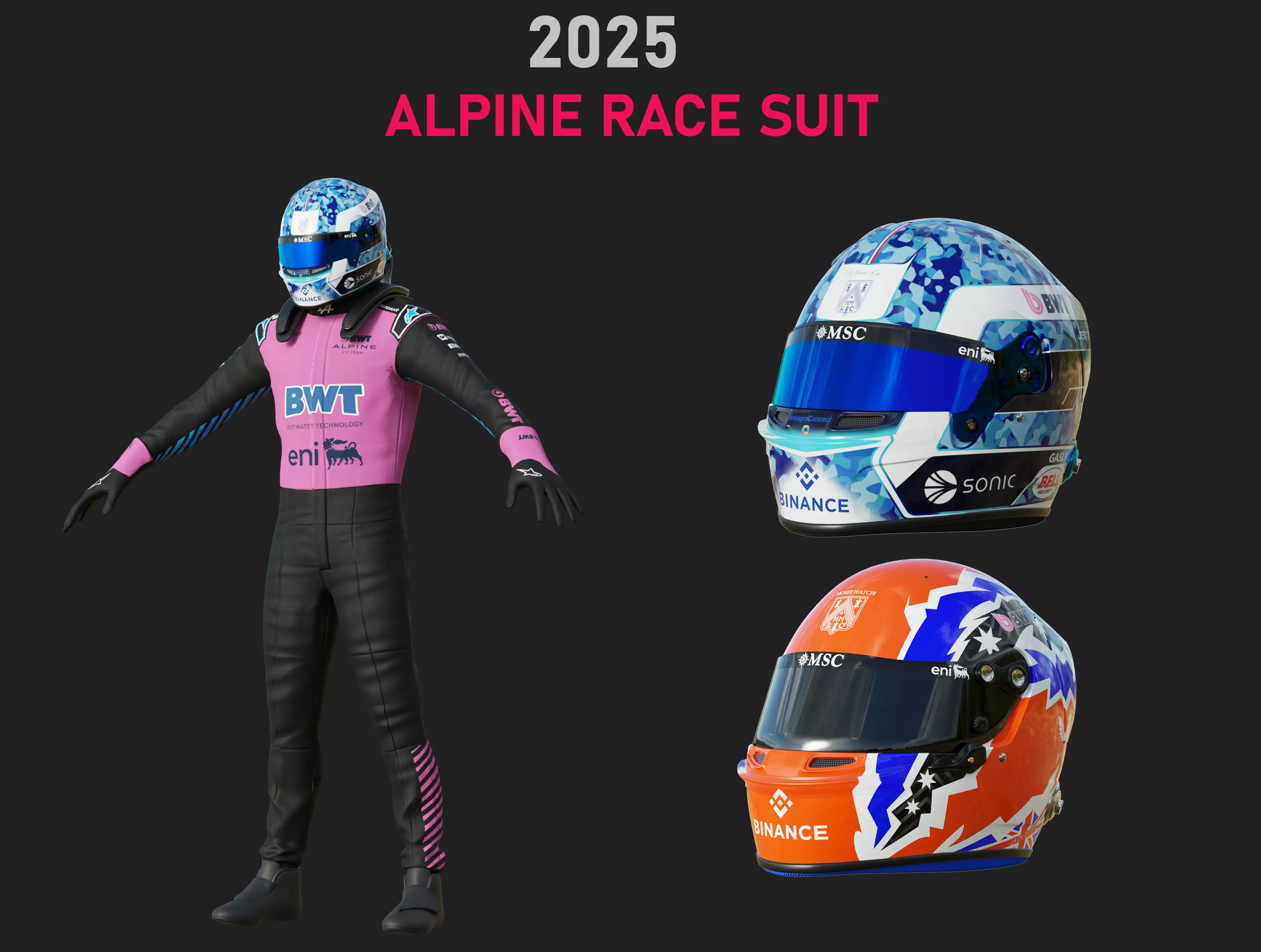 F1 Alpine Racing Suit 2025 3D model
