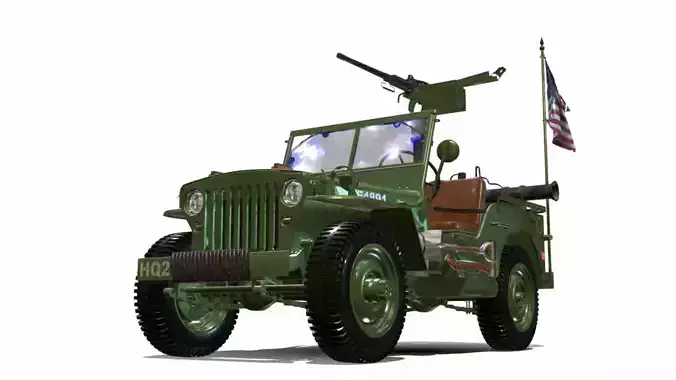 JEEP WILYS Low-poly 3D model