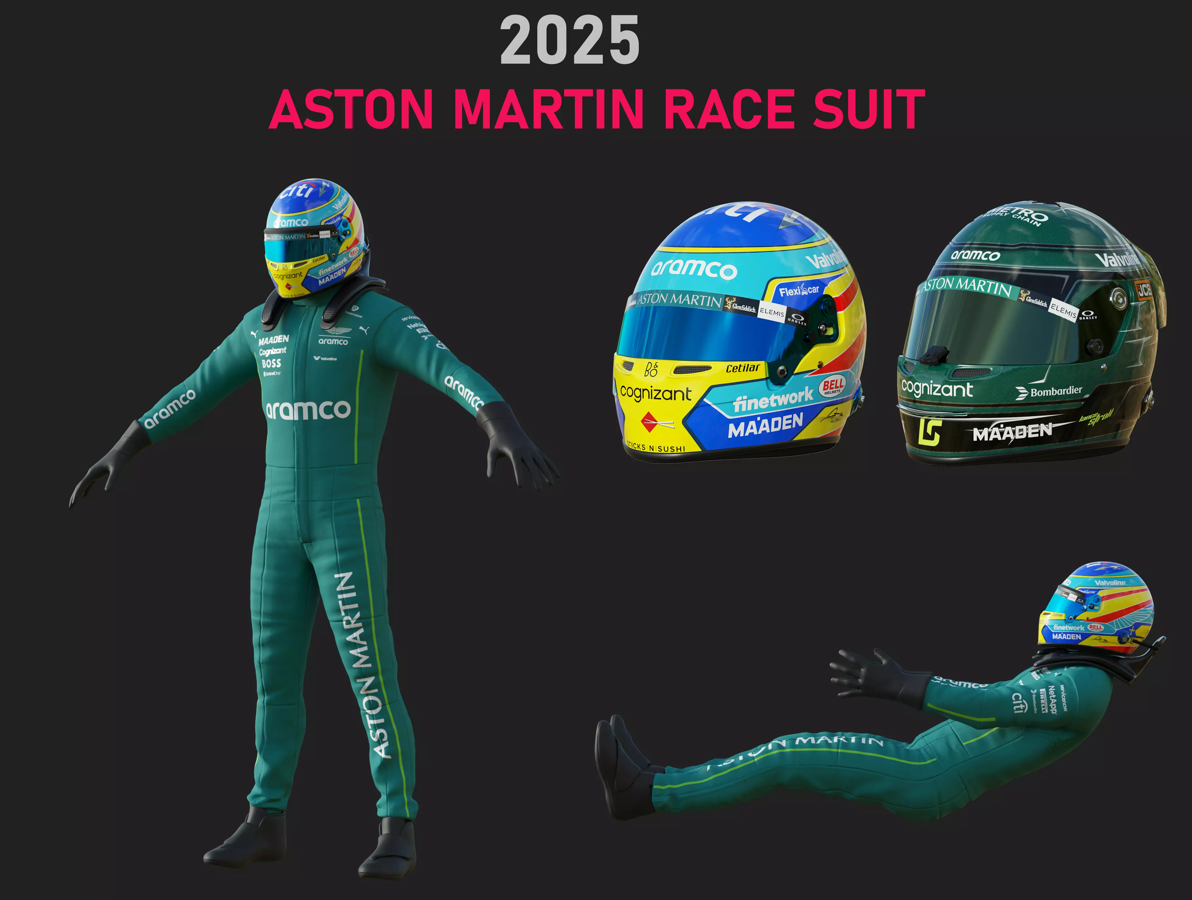 F1 Aston Martin Race Suit 2025 3D model
