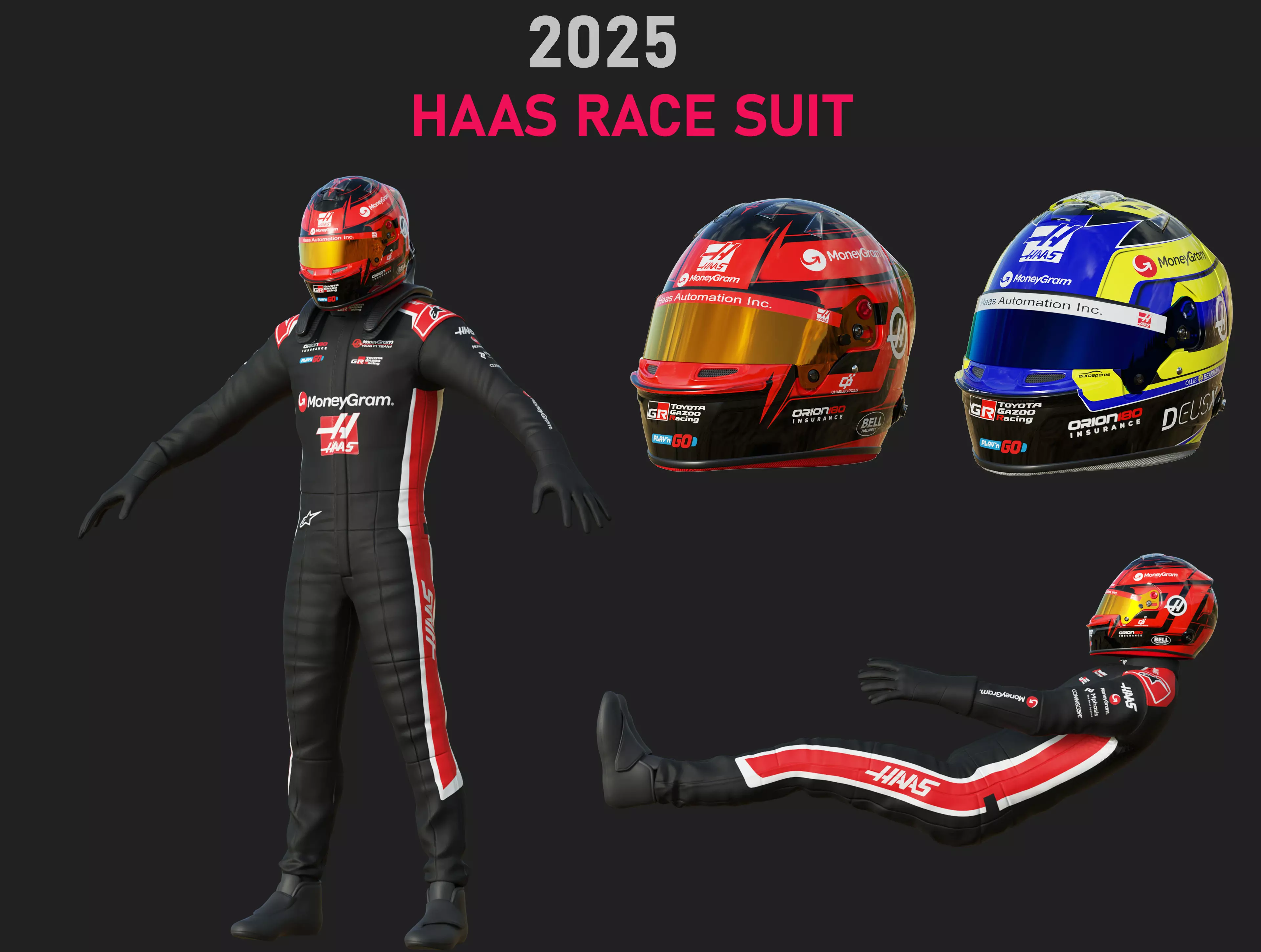 F1 Haas Racing Suit 2025 3D model