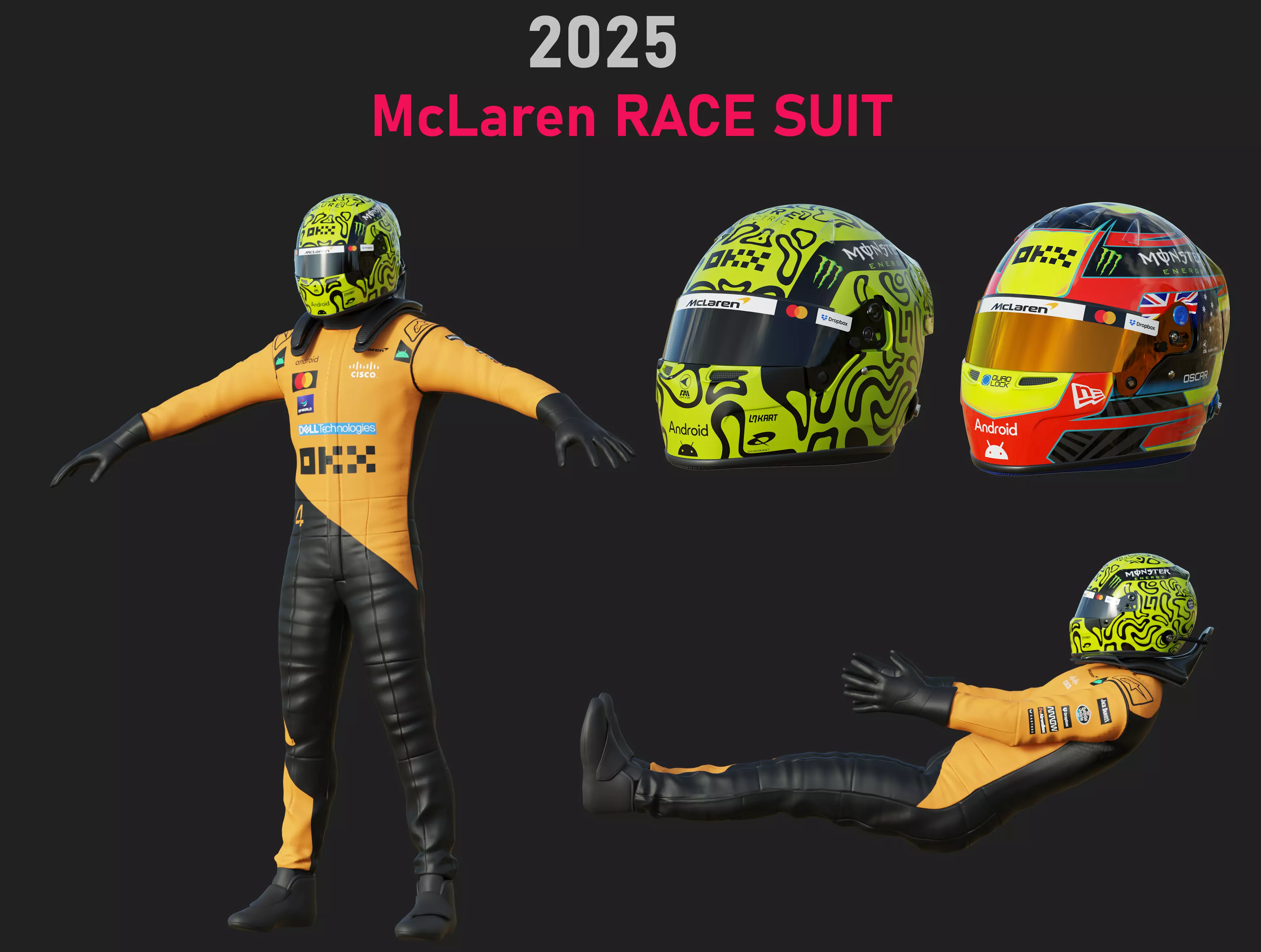 F1 McLaren Race Suit 2025 3D model