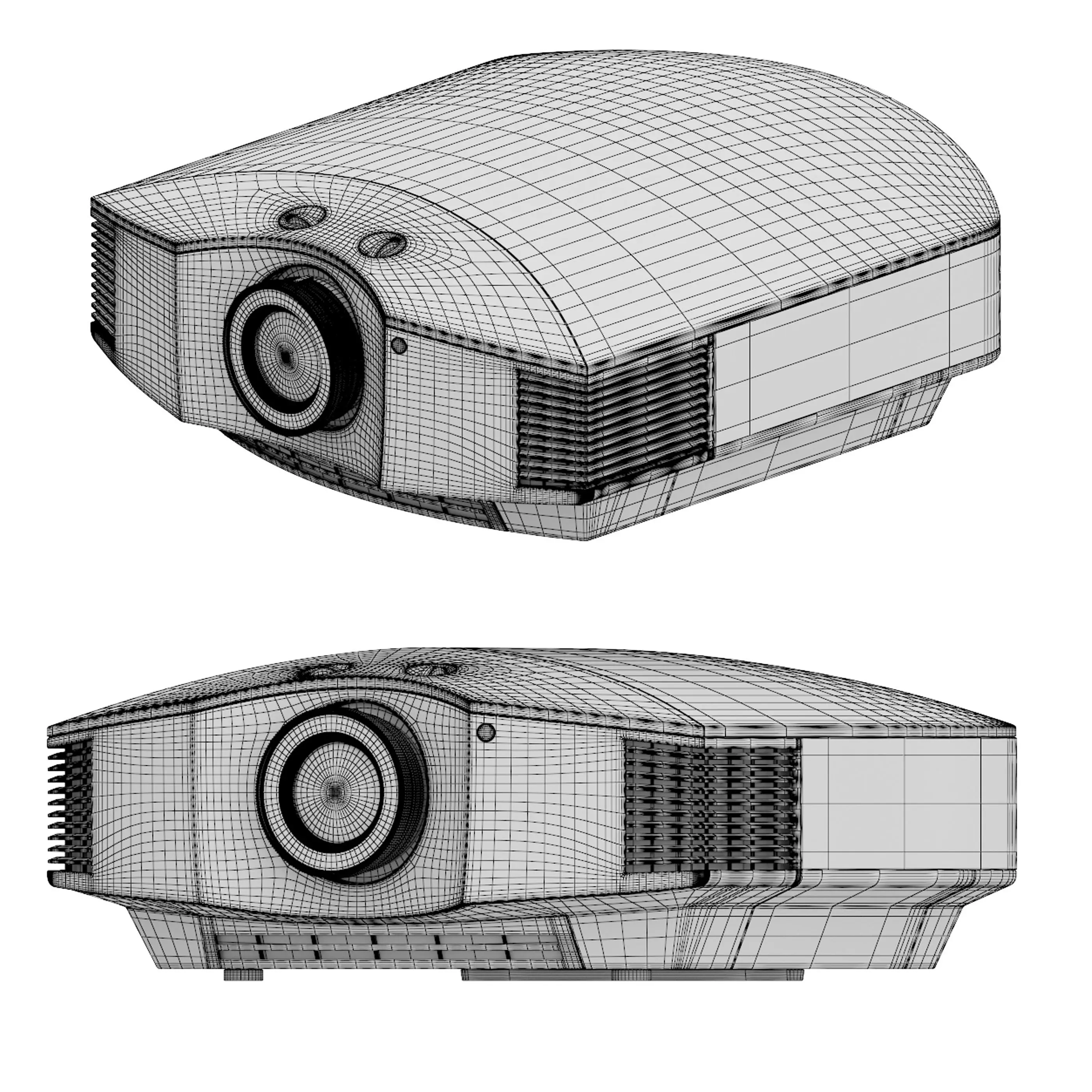 projector Low-poly 3D model_17
