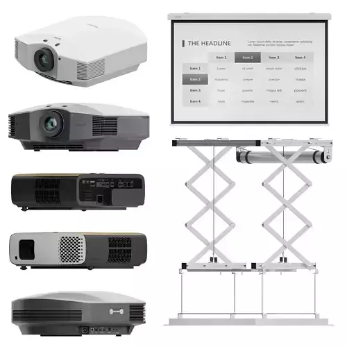 projector Low-poly 3D model