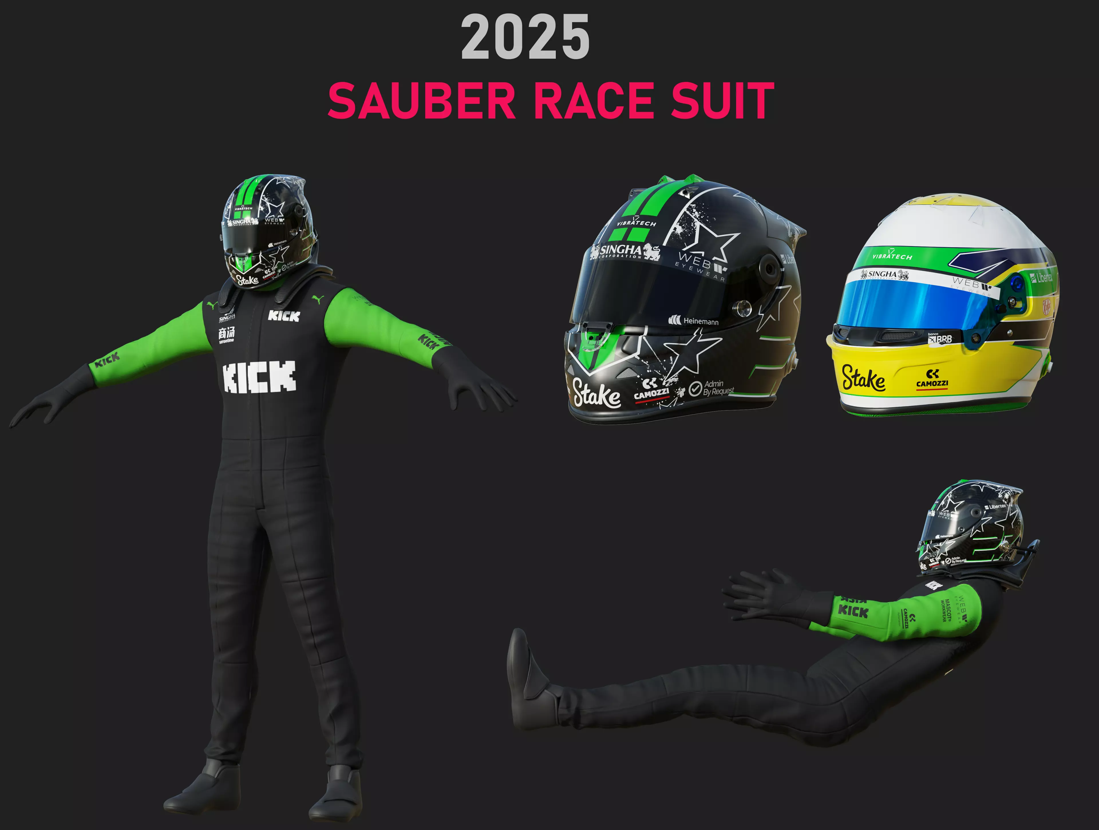 F1 Sauber Race Suit 2025 3D model