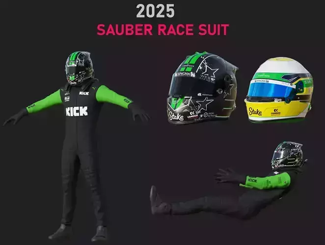 F1 Sauber Race Suit 2025  3D model