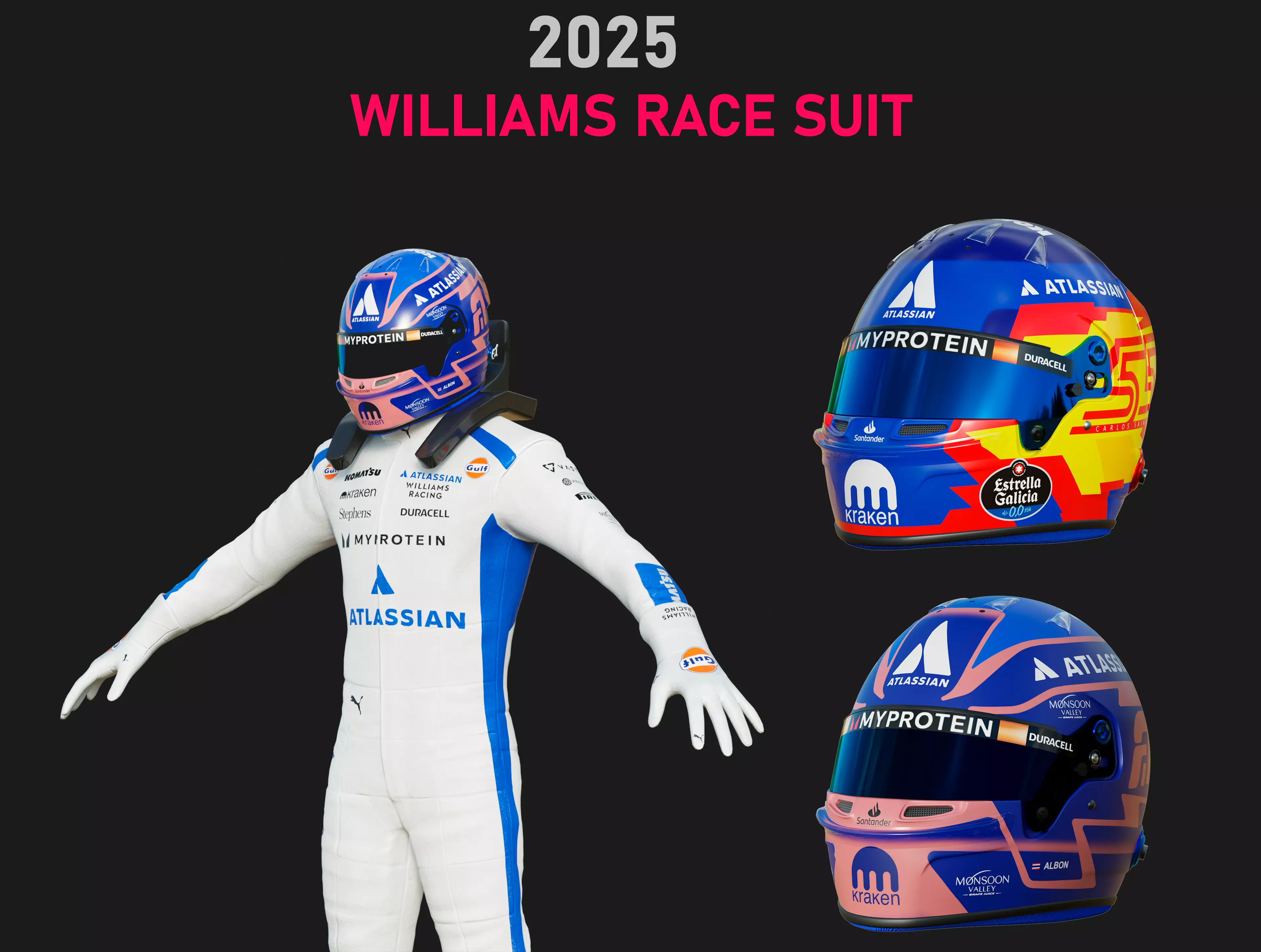 F1 Williams Race Suit 2025 3D model