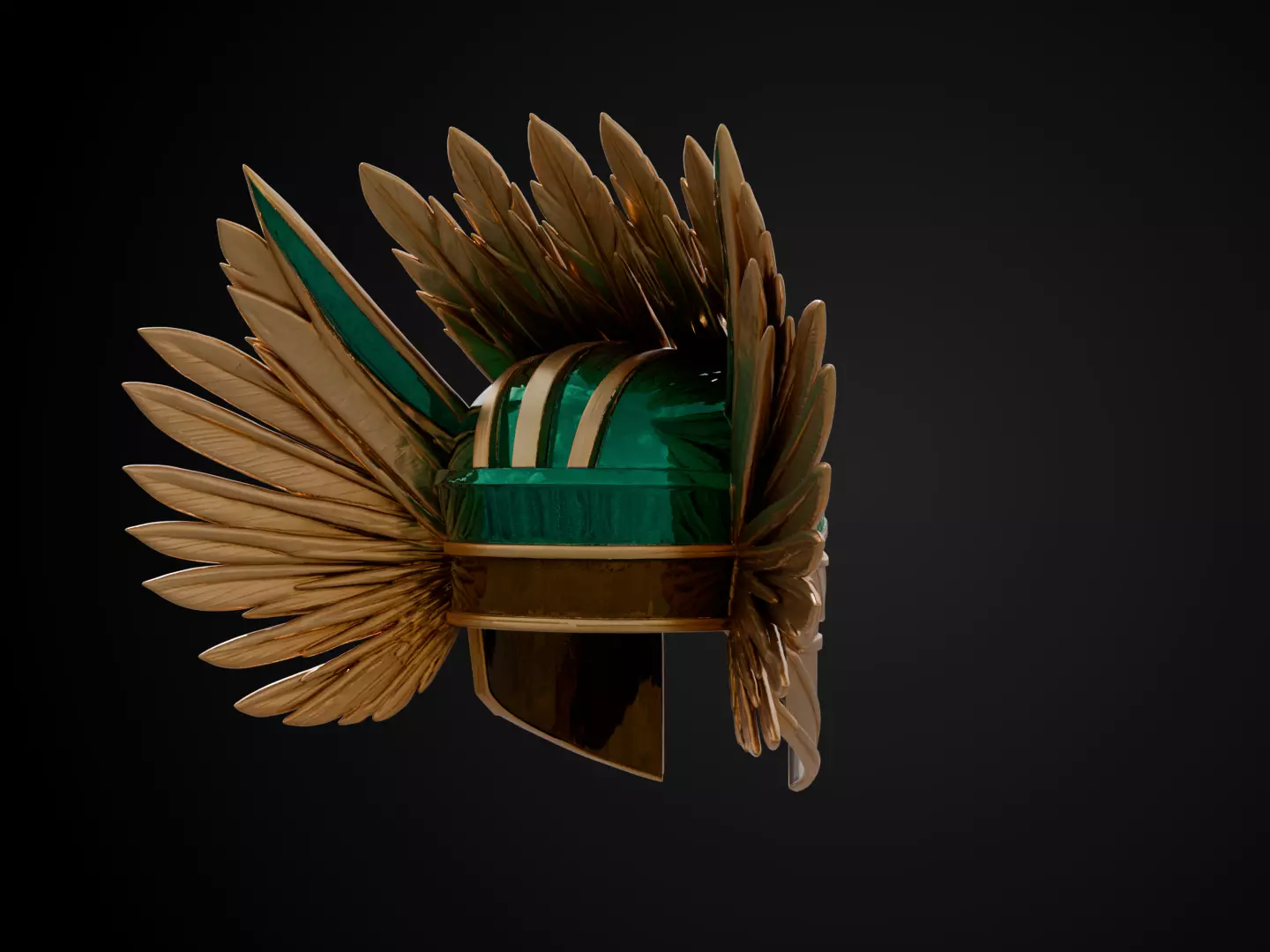 Stylized Egyptian Helmet - Osiris Divine 3D print model_5