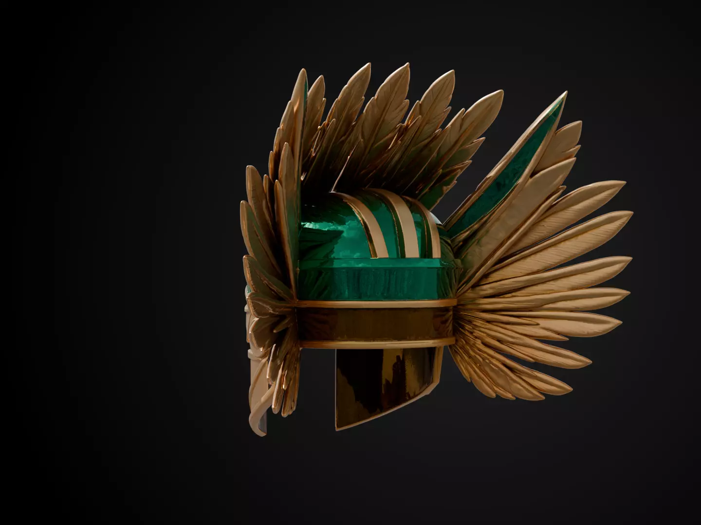 Stylized Egyptian Helmet - Osiris Divine 3D print model_7