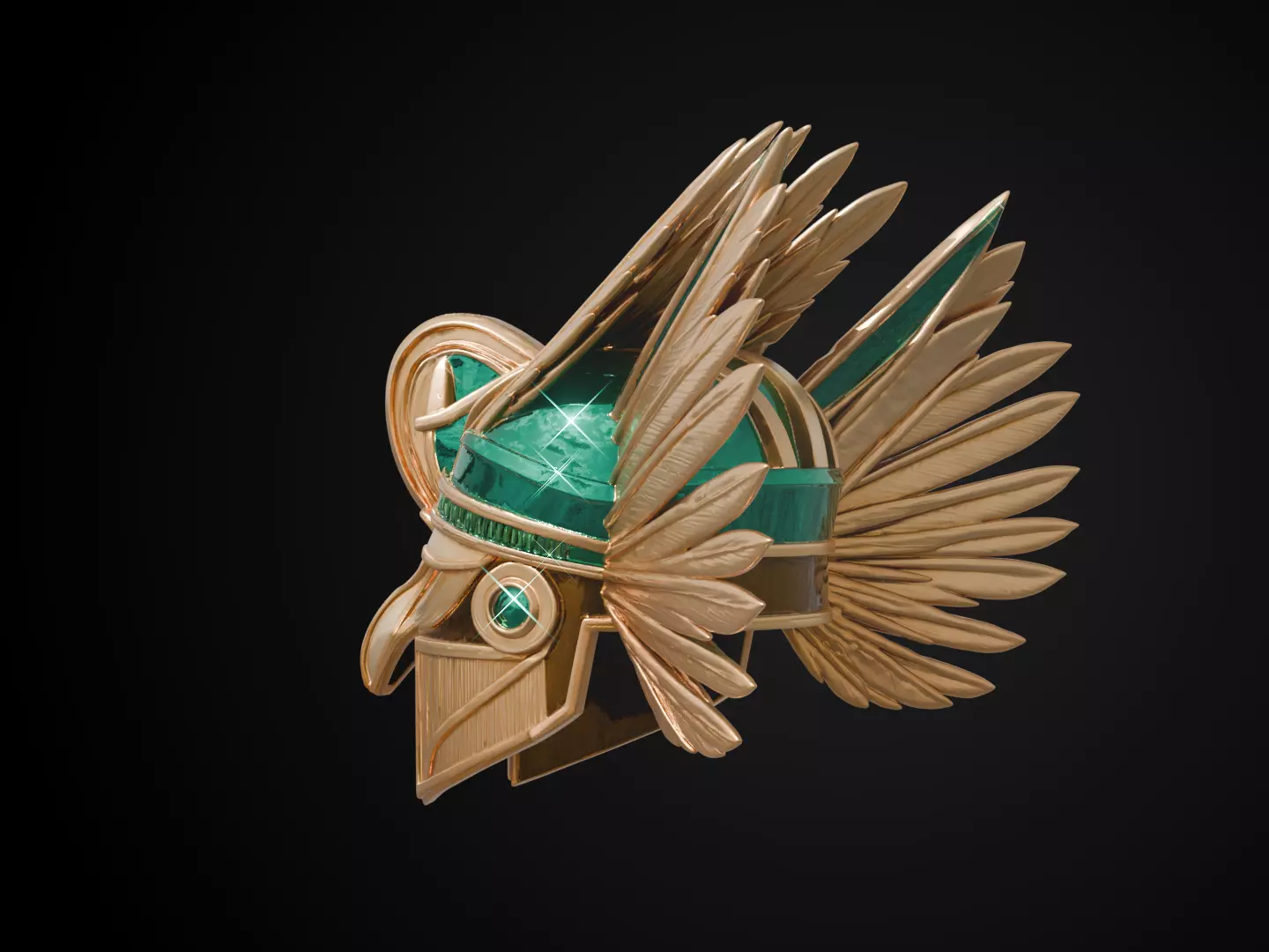 Stylized Egyptian Helmet - Osiris Divine 3D print model_8