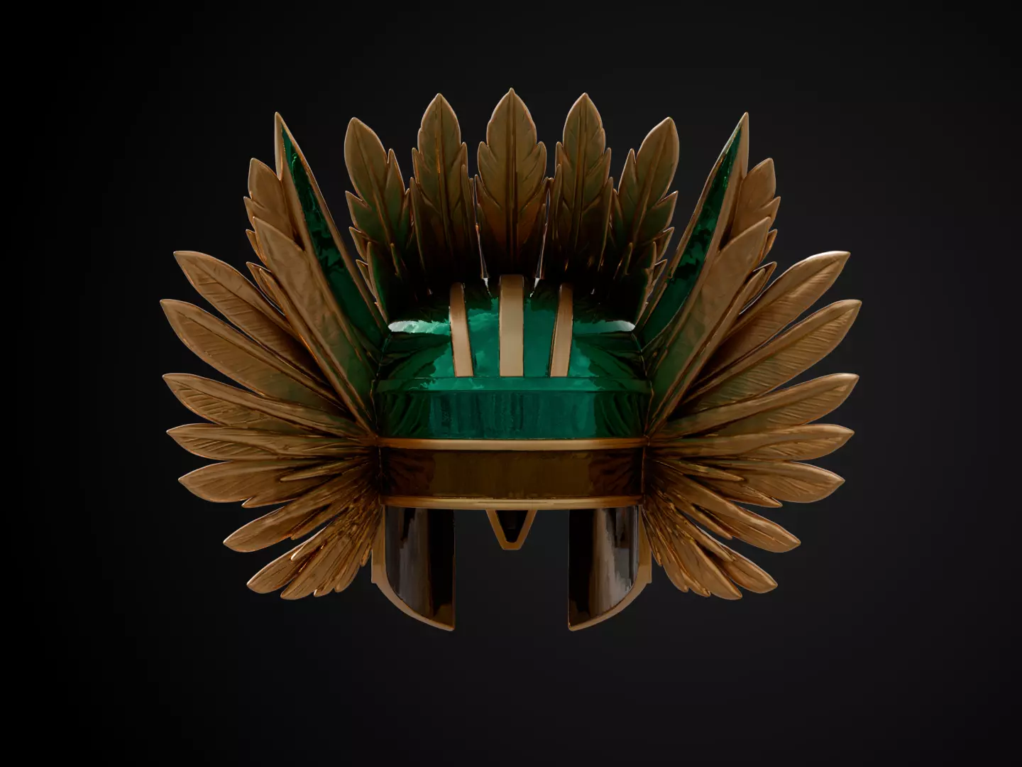 Stylized Egyptian Helmet - Osiris Divine 3D print model_6