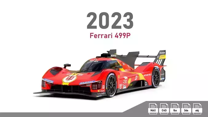 Ferrari 499P 2023 3D model
