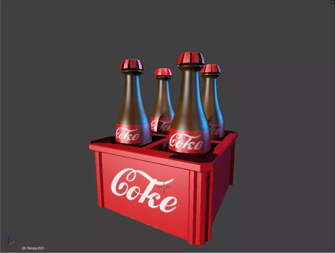 Coke Stilyzed Low-poly 3D model_0
