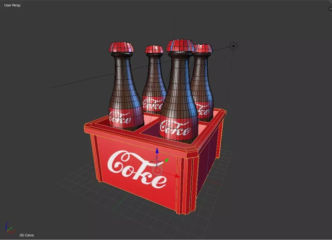 Coke Stilyzed Low-poly 3D model_5