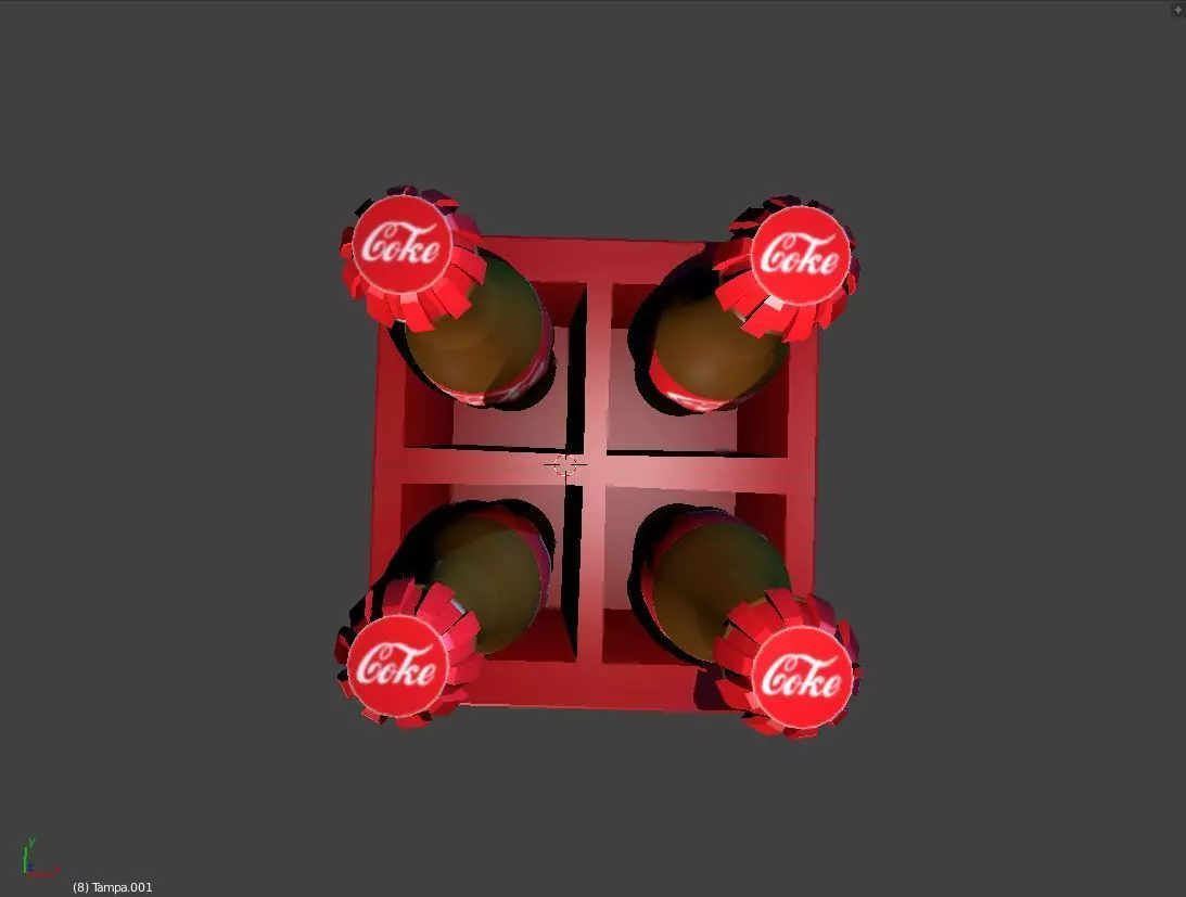 Coke Stilyzed Low-poly 3D model_2
