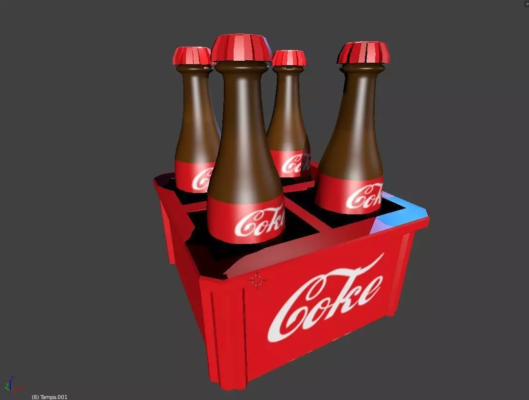 Coke Stilyzed Low-poly 3D model_3