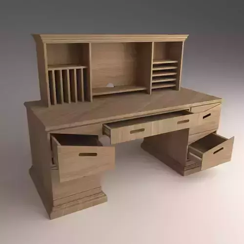 Computer Desk Low-poly 3D model
