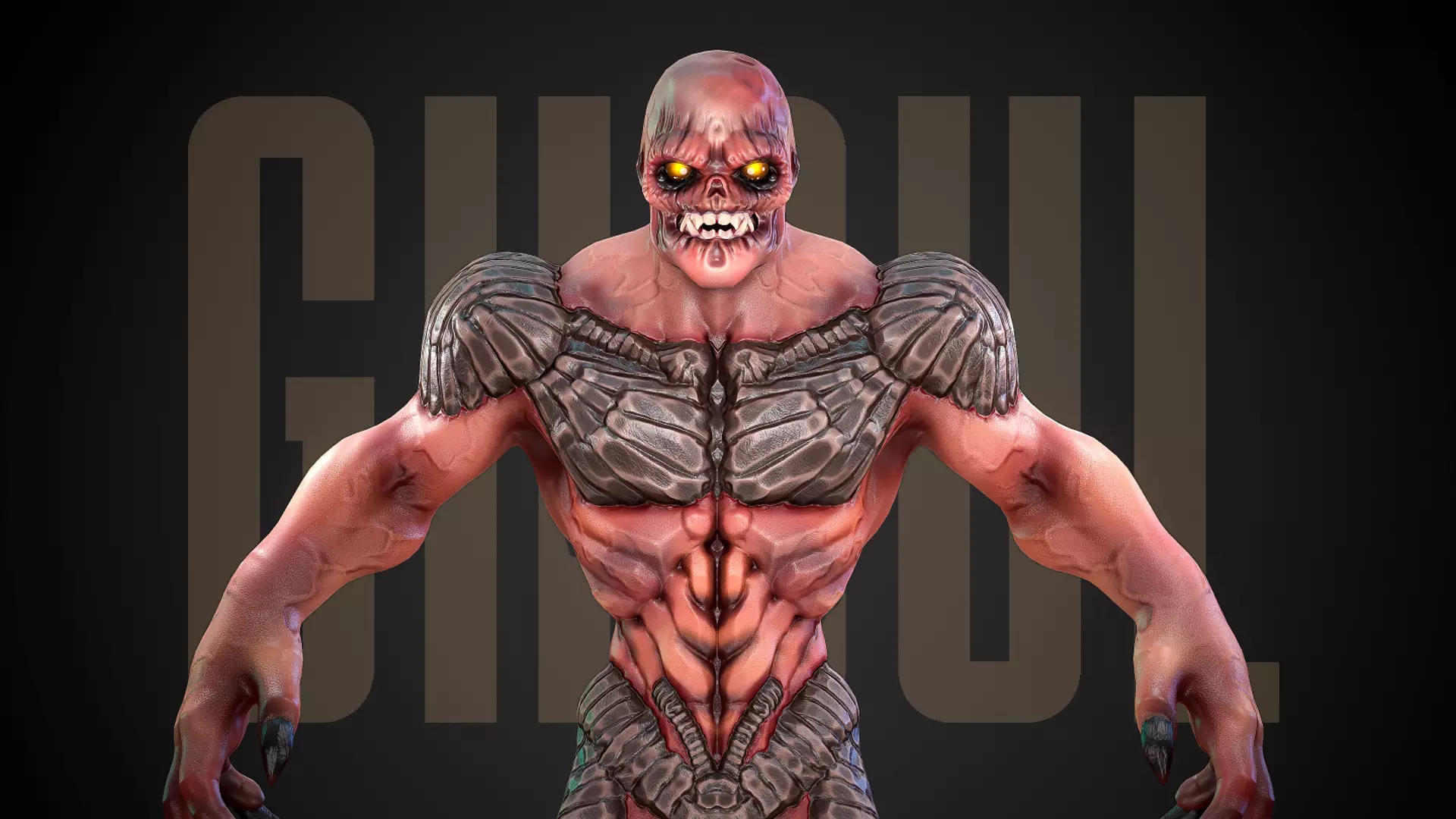 Armored Ghoul-UE4 UE5 Unity Ready Character Low-poly 3D model