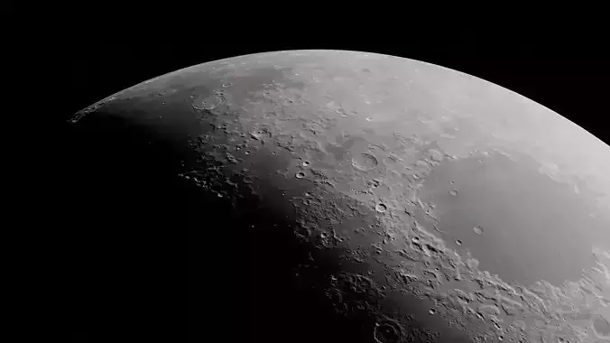 Ultra Realistic 16K Moon texture form NASA AND Displacement 