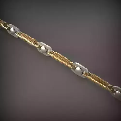 Designer Unique Unisex Cuban Chain With 3DM STL OBJ FBX Files