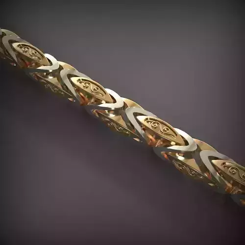Designer Unique Unisex Cuban Chain With 3DM STL OBJ FBX Files 3D print model