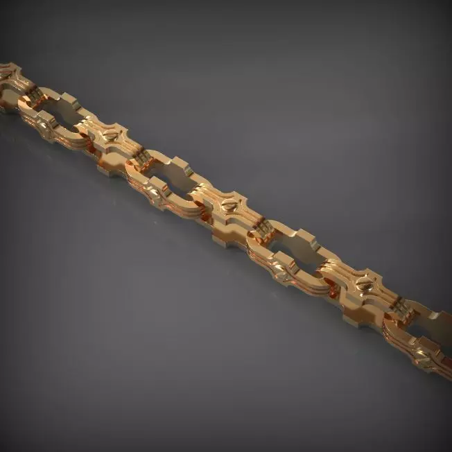 Designer Unique Unisex Cuban Chain With 3DM STL OBJ FBX Files 3D print model_0