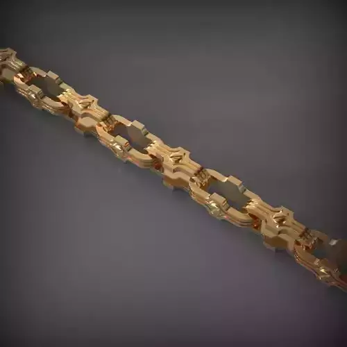 Designer Unique Unisex Cuban Chain With 3DM STL OBJ FBX Files 3D print model