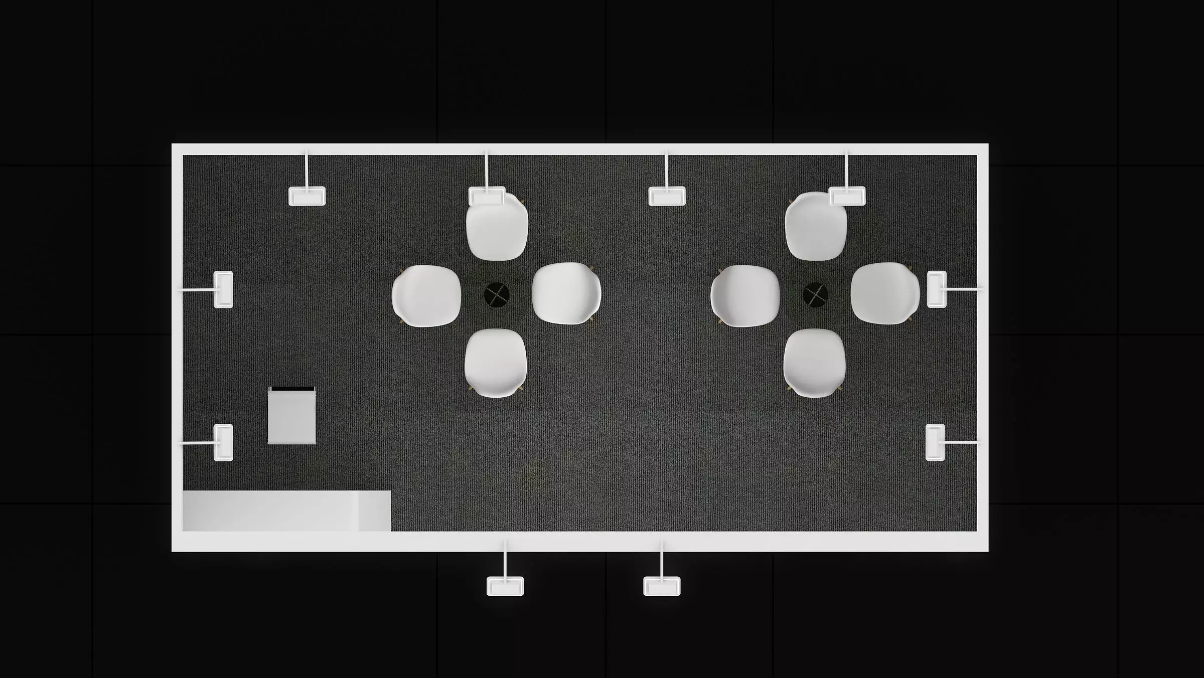 6mtr x 3mtr expo stall 2side open Exhibition Stand Design  Low-poly 3D model_4